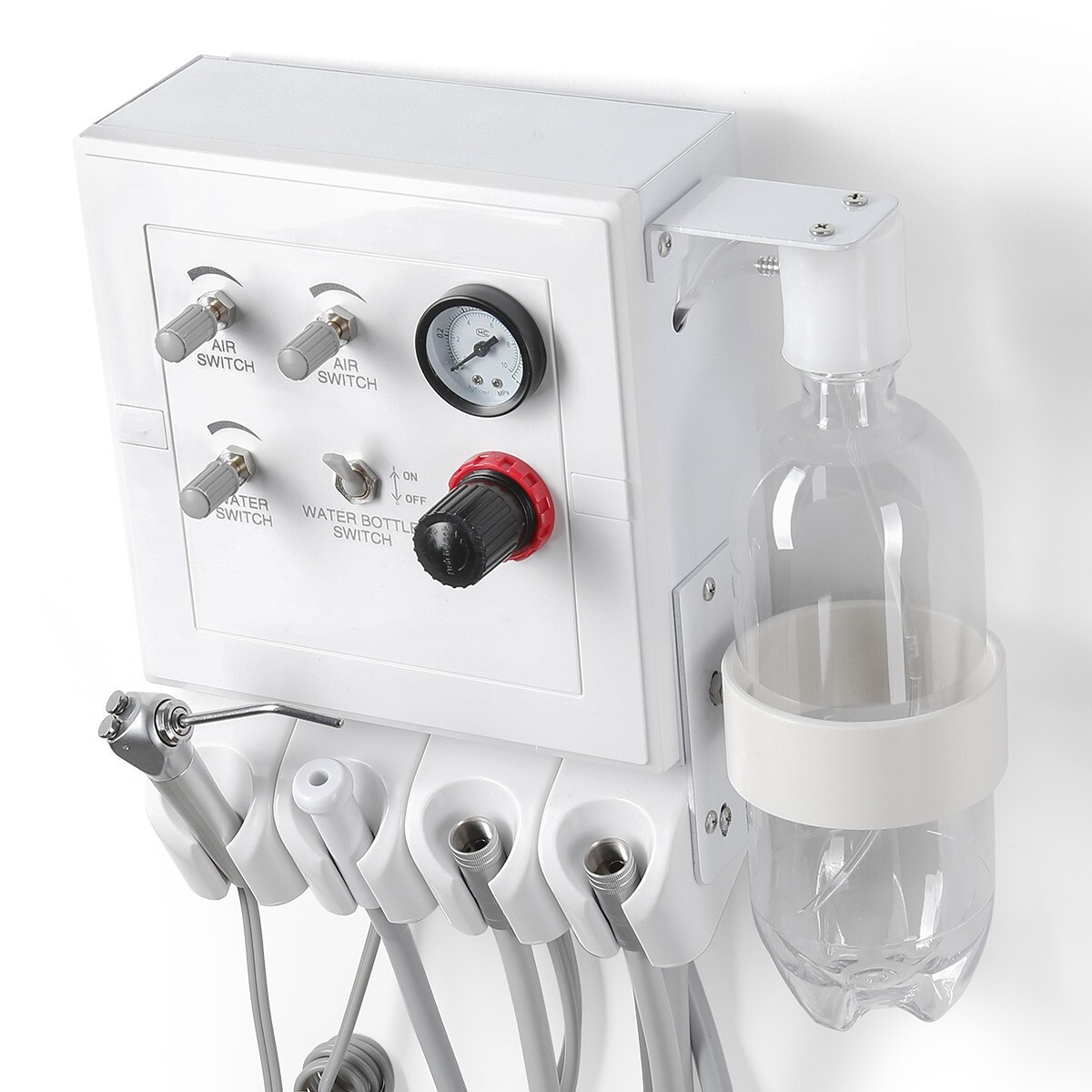 Unidad de turbina dental portátil trabajo succión débil con compresor aire 4Hole
