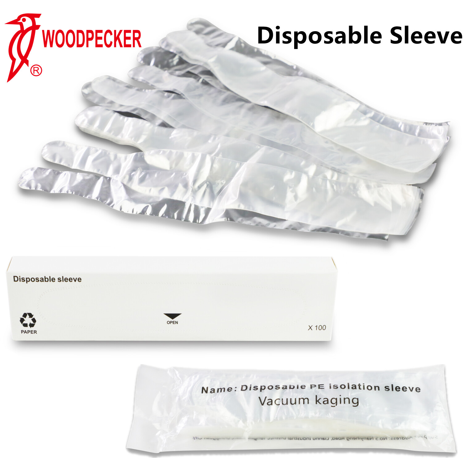 500PC Woodpecker Dental Curing Light Sleeve PE Isolation Sleeve Cover FOR iLED