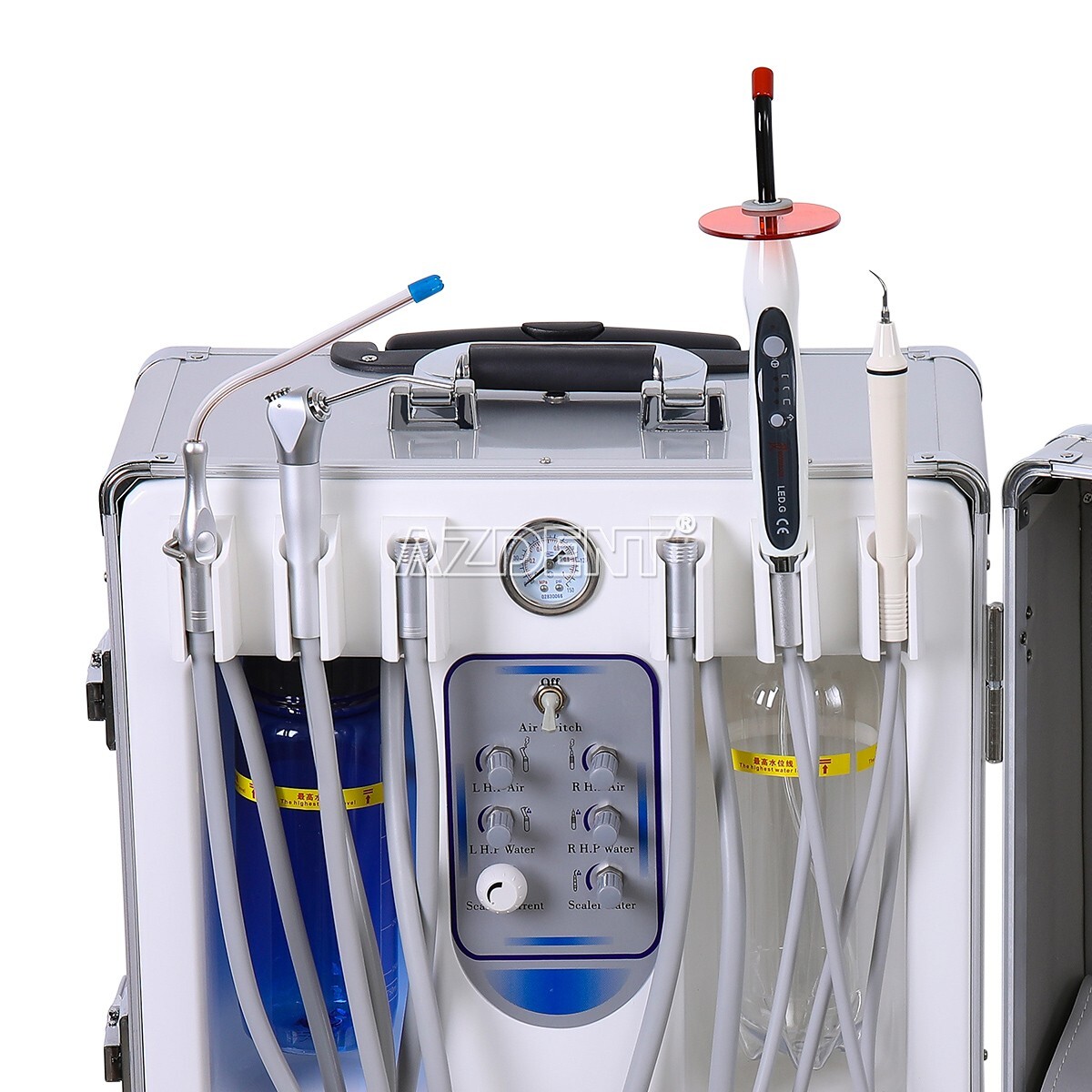 Unidad de entrega dental portatil móvil compresor de aire succión/pieza de mano