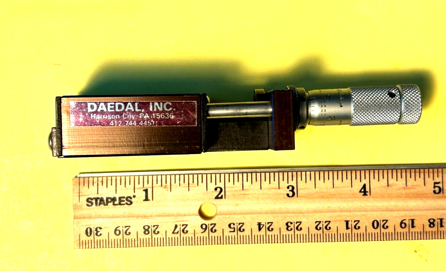 Parker Daedal linear translation slide with new Mitutoyo micrometer
