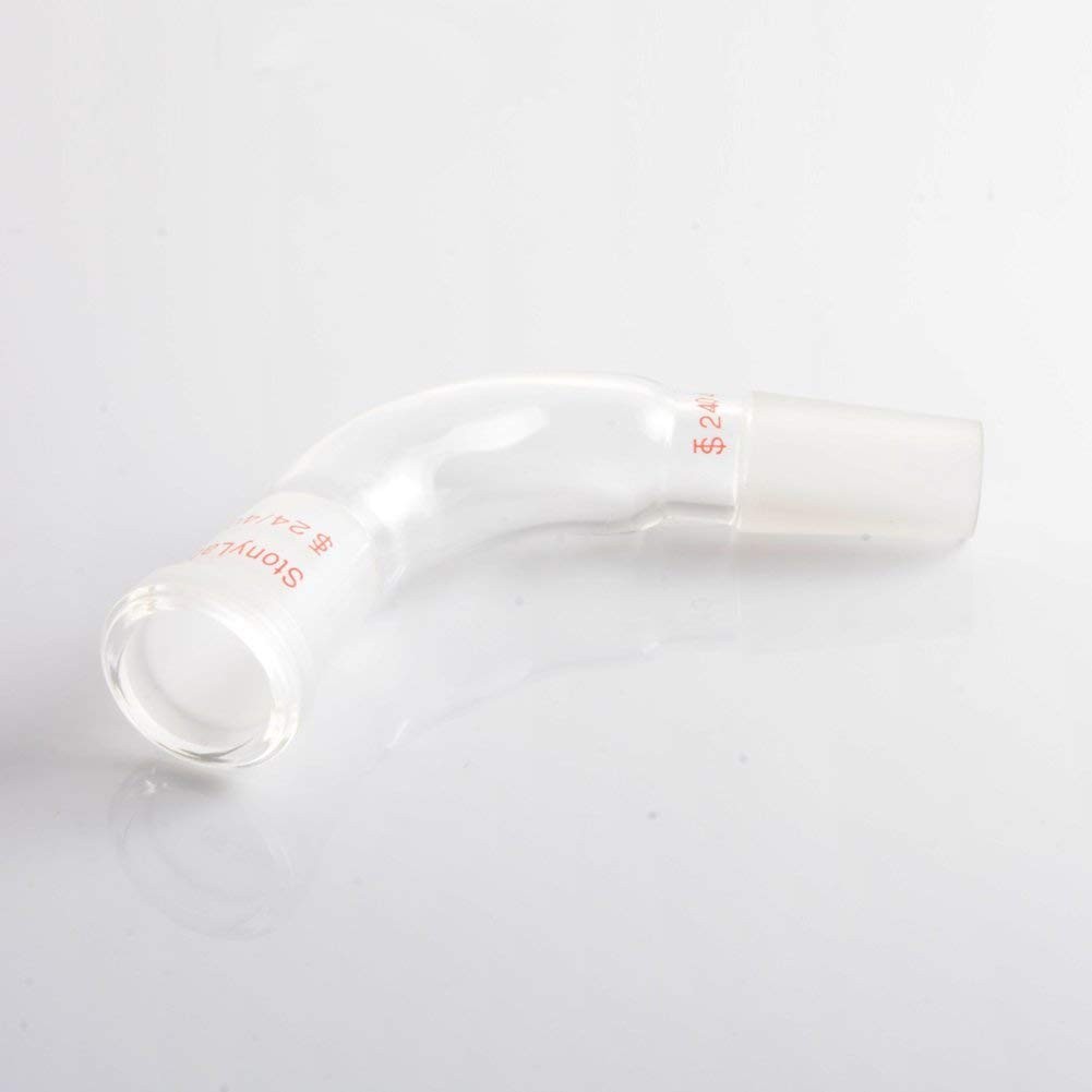 Durable Borosilicate Distillation Adapter with 105° Bend – 24/40 Joint Size