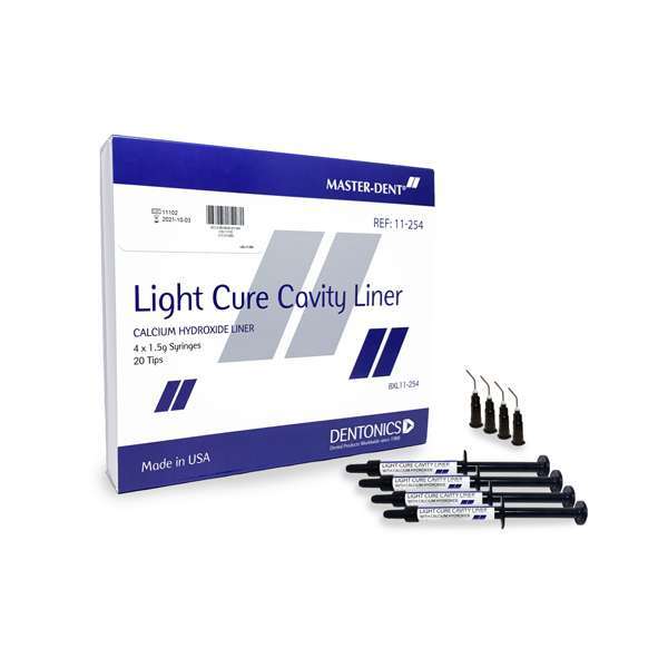 Master-Dent Cavity Liner – 4 Syringes/Pk. Light-Cure, Filled