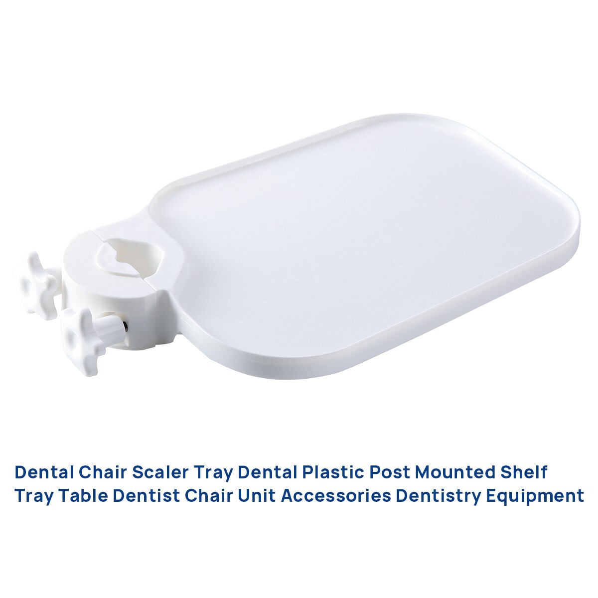 Dental Plastic Post Mounted Tray Table Chair Accessories for Dental Chair White