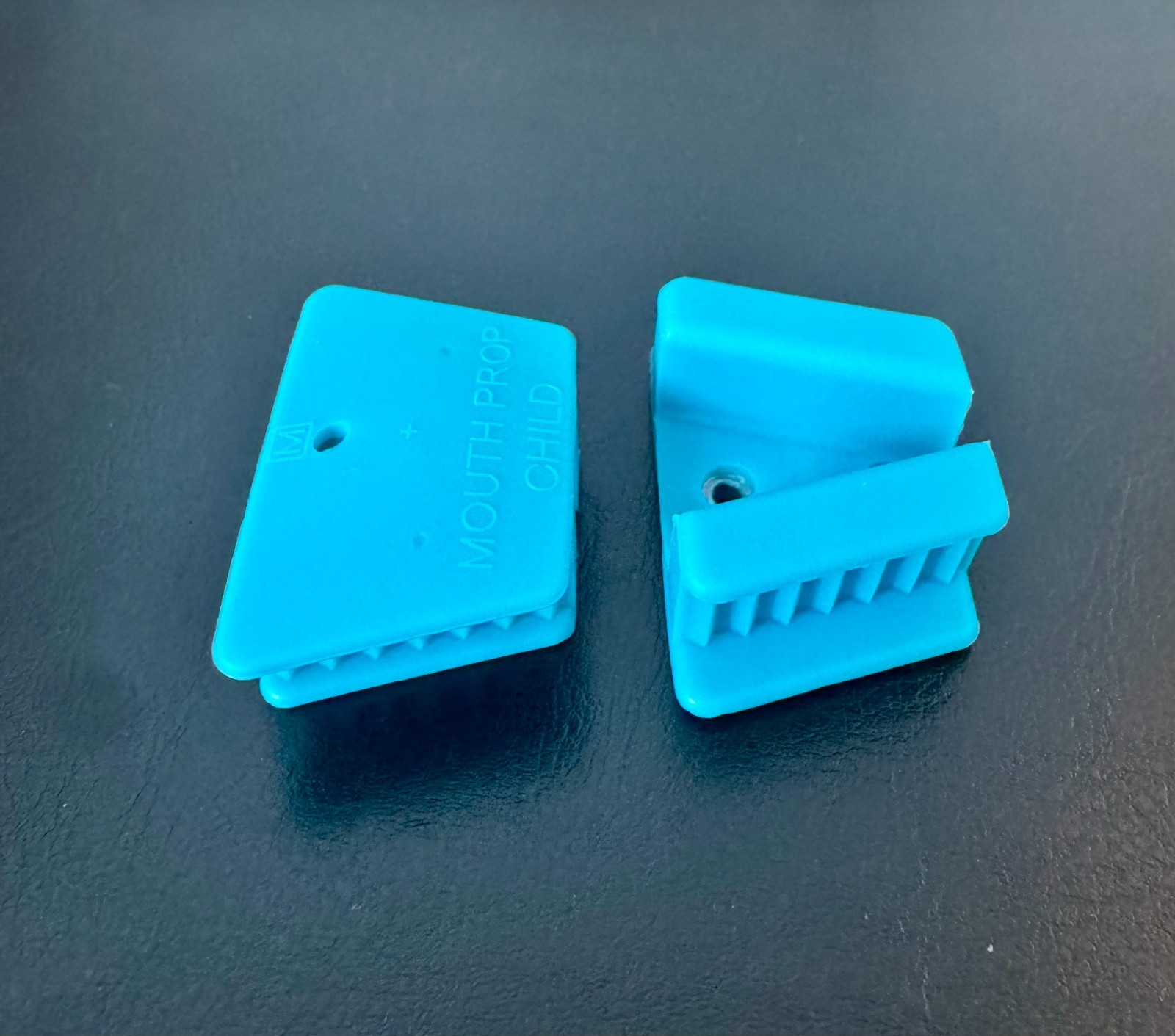 Silicone Mouth Props Bite Blocks 2 pcs Medium Turquoise Dental Tattoo Piercing