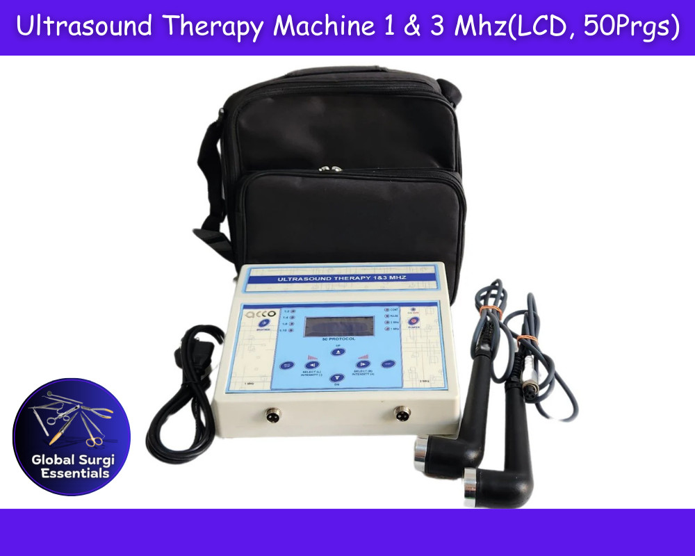 Home Use Ultrasound Therapy Machine 1 & 3 Mhz (LCD display , In built 50Prgs)