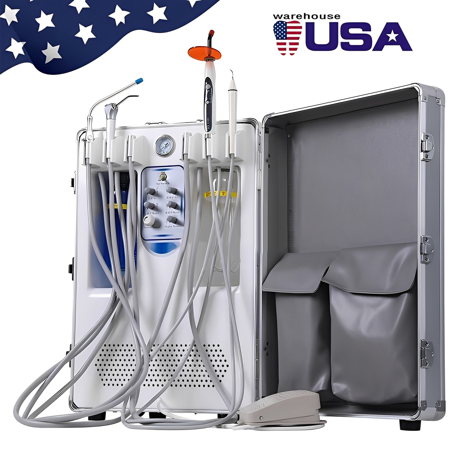 Portable Dental Delivery Unit System Air Compressor Strong suction 130 L/min ds