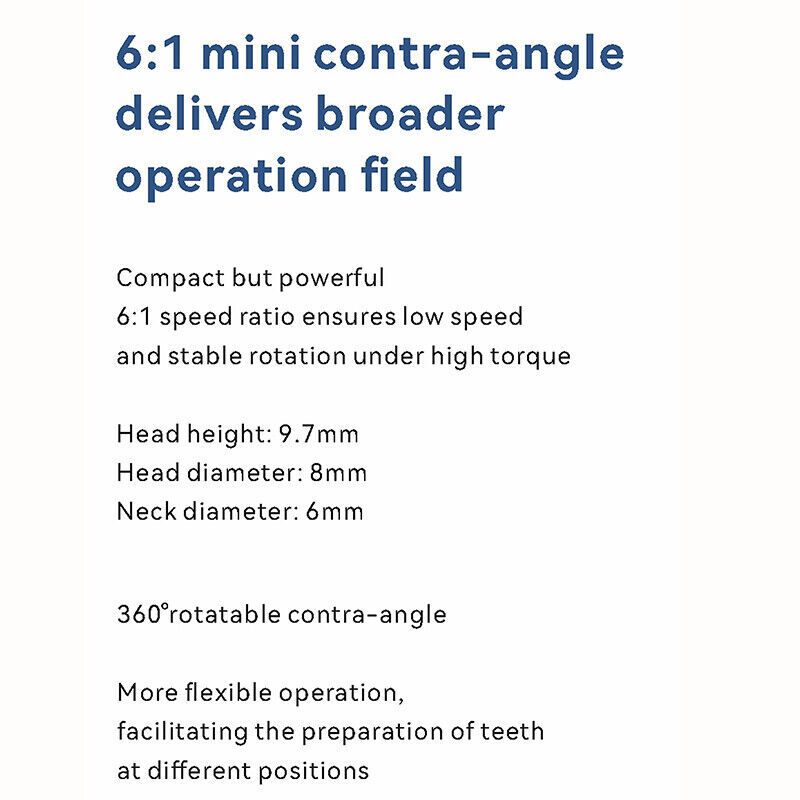 Woodpecker ENDO FREE Reciprocating Dental Brushless Endo Motor 6:1 Contra Angle