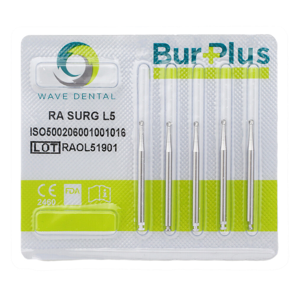 WAVE Dental RA Contra Angle Carbide Burs Latch Round Bur Surgical Length 26 34mm