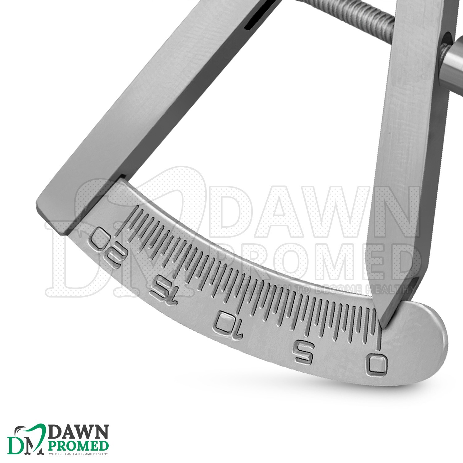 Castroviejo Caliper Angled 3.5″ Small Bone Mapping 0-20mm Scale Dental Inst