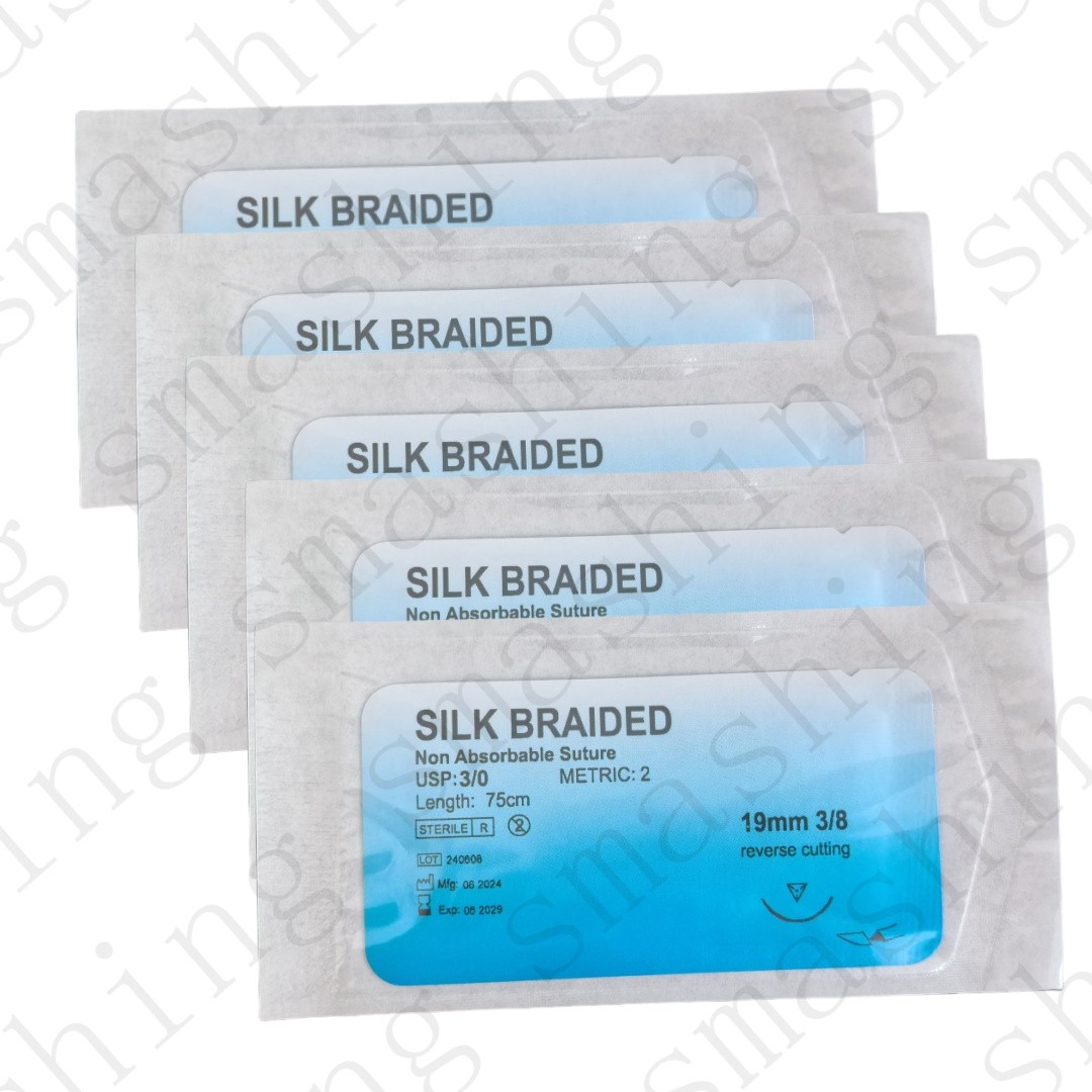 100Pcs Dental Silk Braided Non Absorbable Train