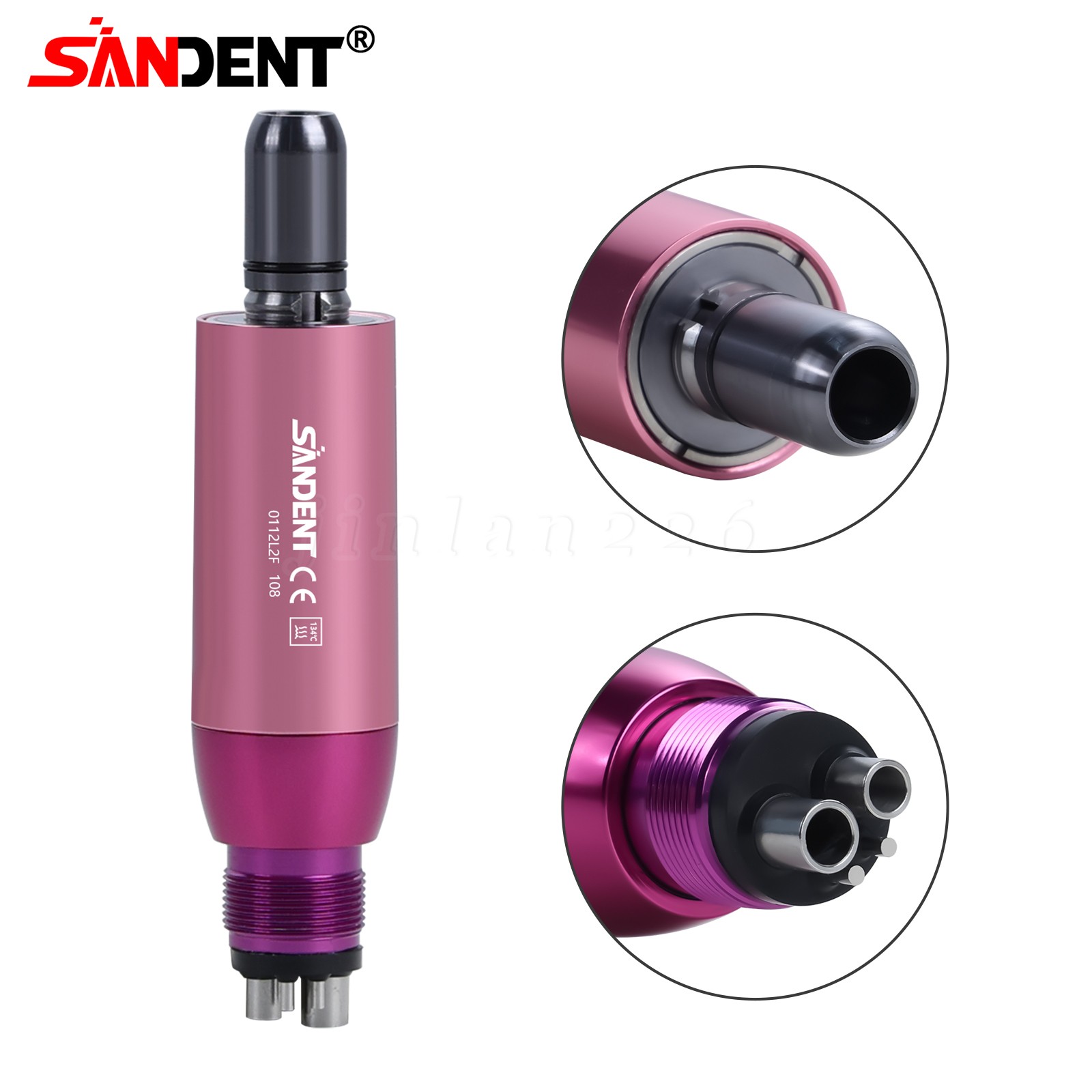 Dental Hygiene Prophy Handpiece Straight Nosecone 1:1 4:1 Low Speed Air Motor 4H
