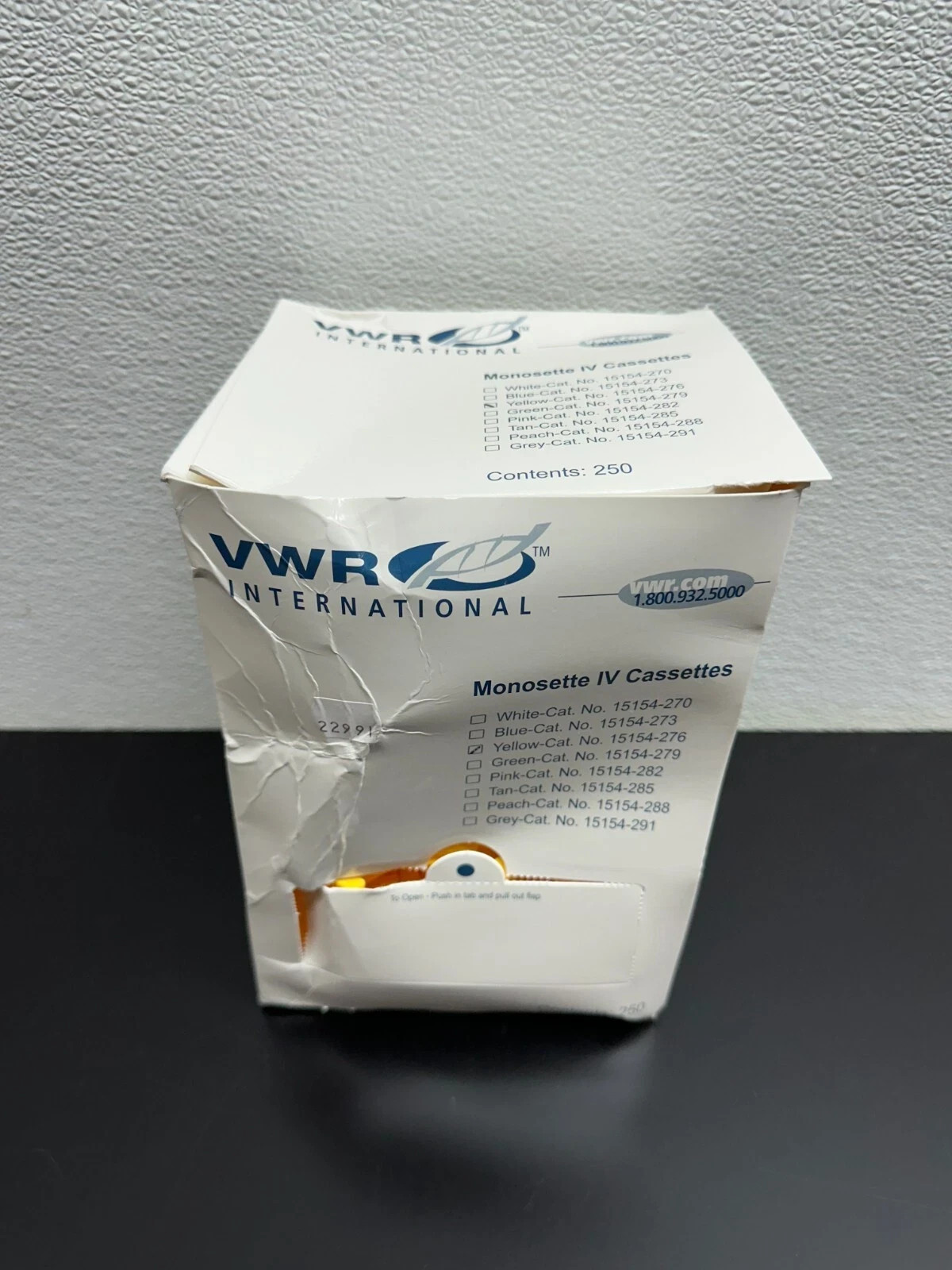 VWR Cat No 15154-276 Monosette IV Cassettes Yellow