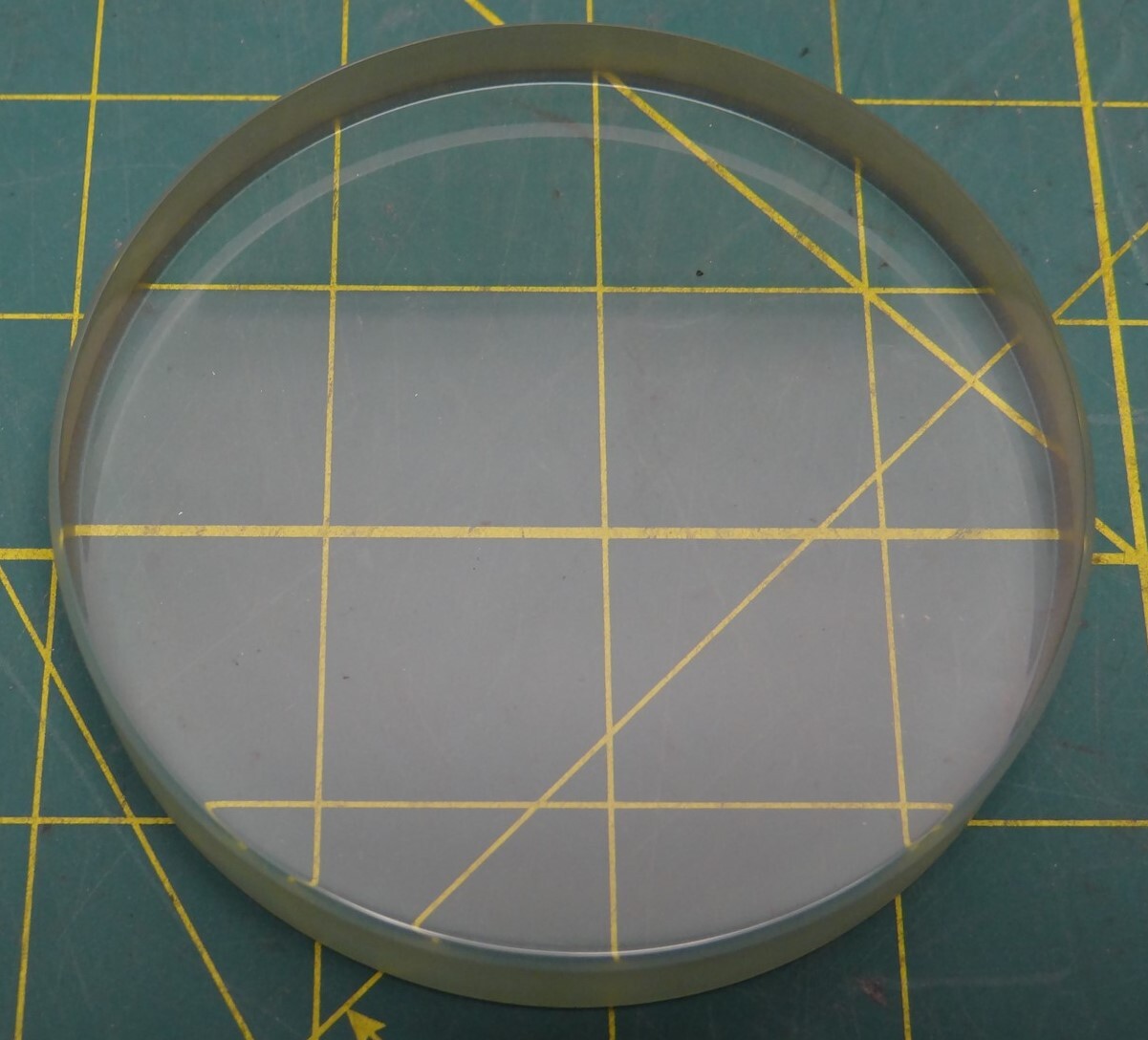 Thick Clear Glass Lens, 3-5/8″ Diameter, 3/8″ Thick