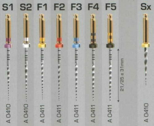 Dentsply Rotary ProTaper Universal Engine NiTi Files 21 mm SX-F3 (6 Files/Pack)
