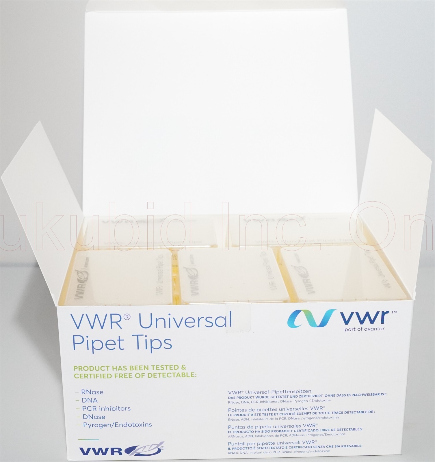 New VWR 76322-134 Universal Pipet Tips 20µl 10 Racks Pack EXP 03/2026