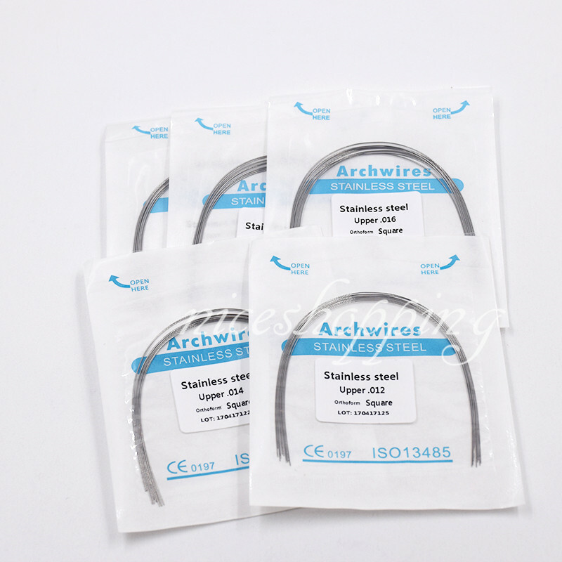10 Packs Dental Orthodontic Stainless Steel Round Arch Wire Upper/Lower 012-020