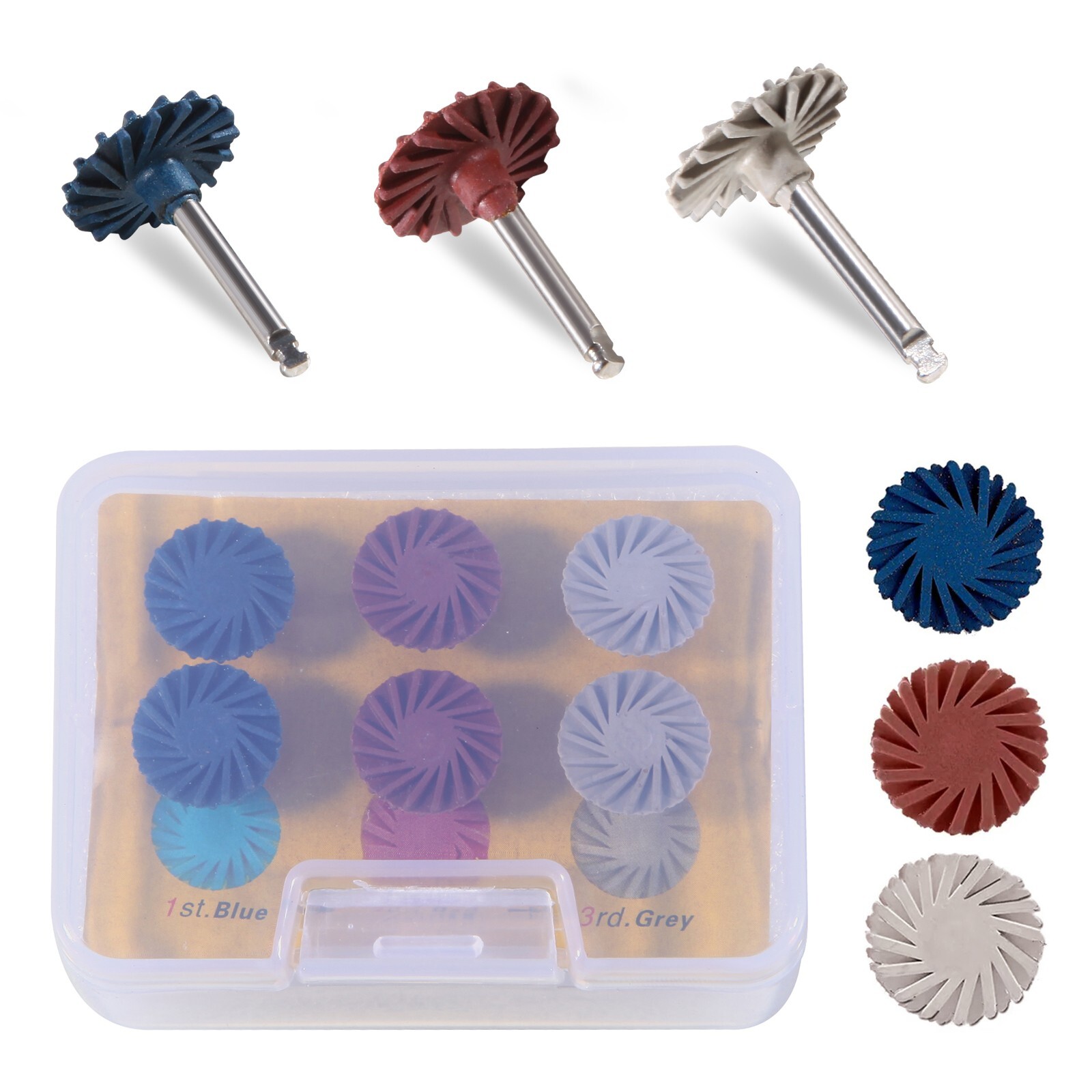 6pcs/Set Dental Composite Polishing Polisher Diamond System RA Disc 14mm Wheel