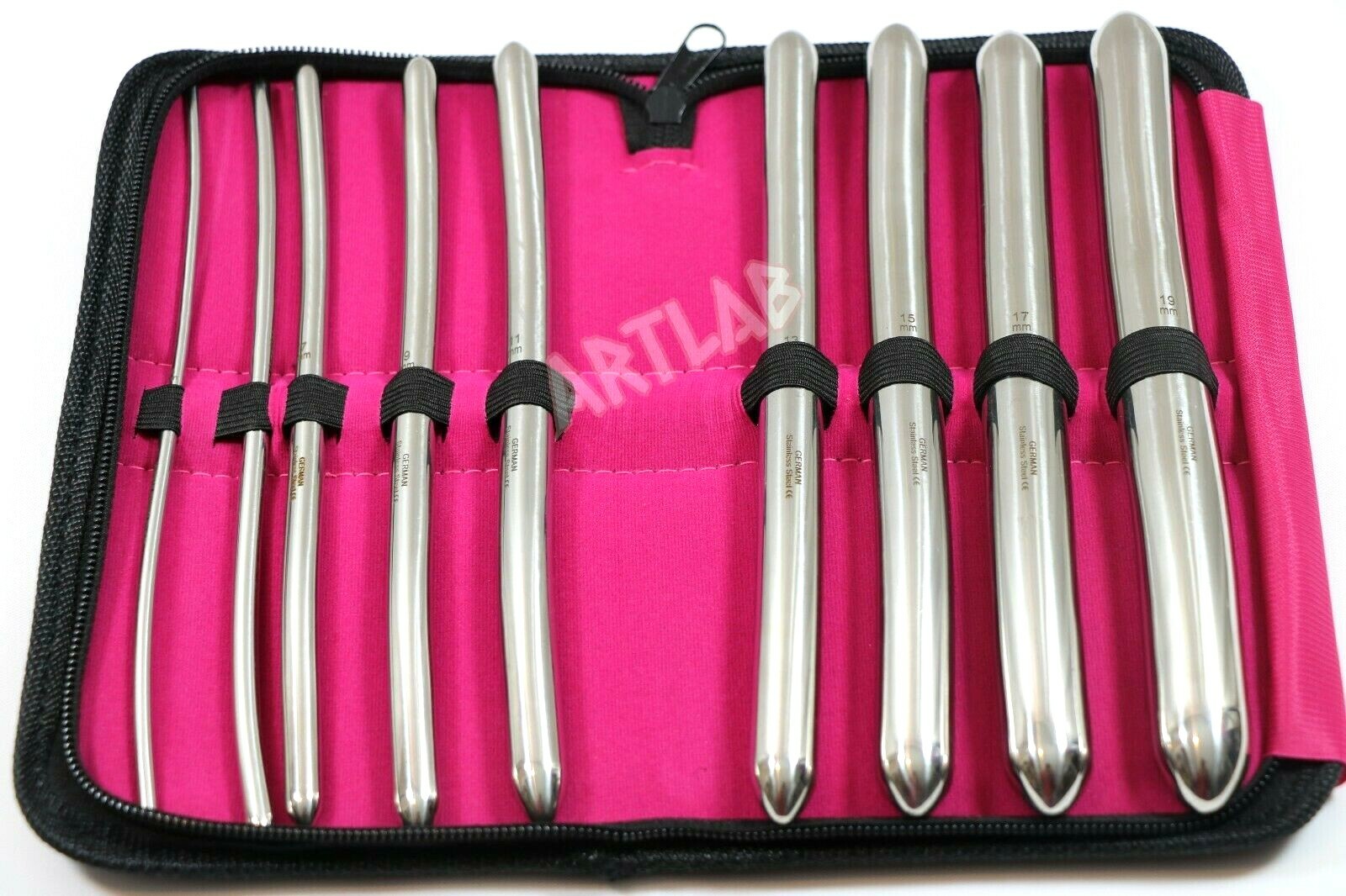 Premium set of 9 Hegar Dilator Set Uterine Urethral Diagnostic Surgical Sounds