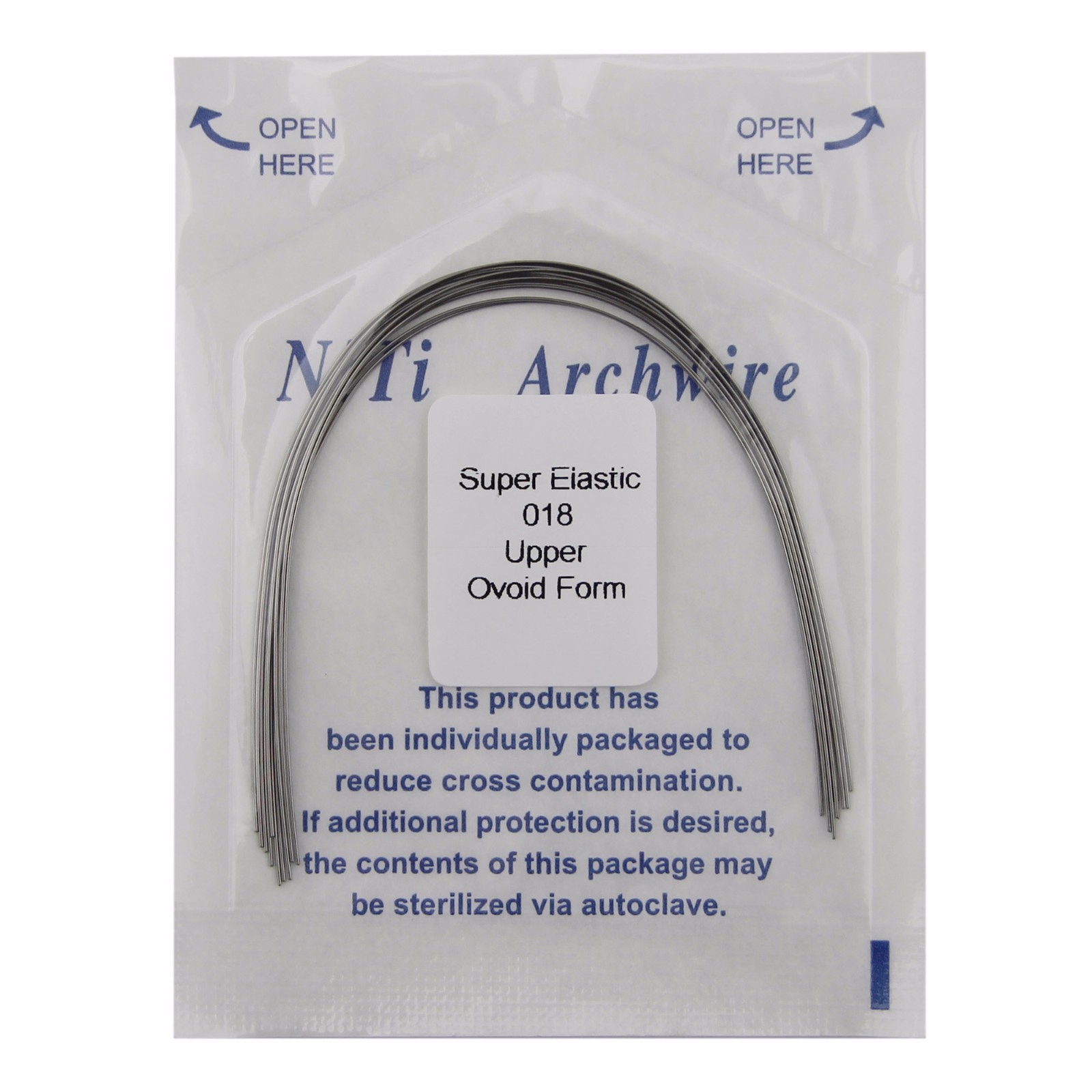 Dental Orthodontic Arch Wires Niti Super Elastic Round Ovoid Upper Lower 014 016