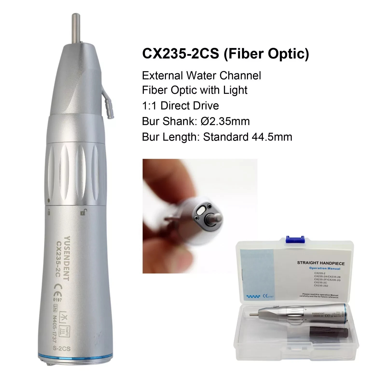 COXO Dental Surgical Straight Handpiece 1:1 1:2 Oral Surgery 20 Degree External