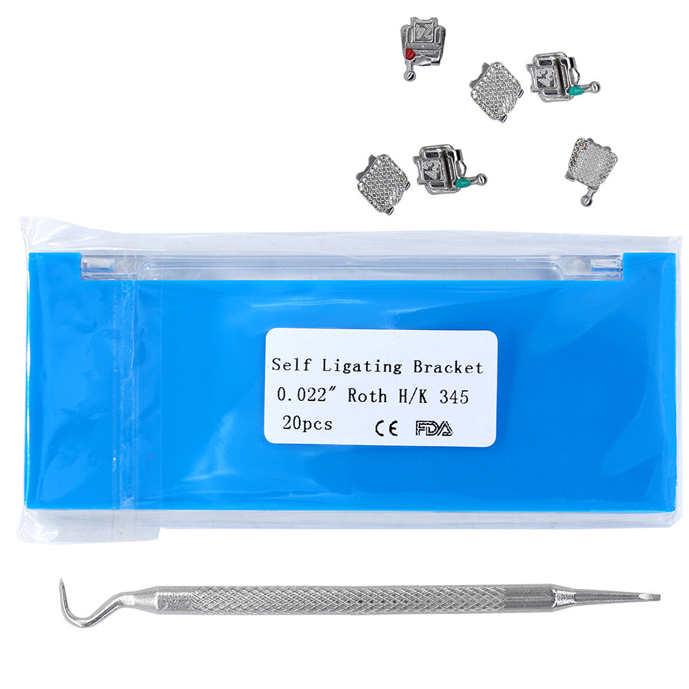 Dental orthodontic Self-ligating Brackets roth 022” 345Hooks With tool BOMAOER
