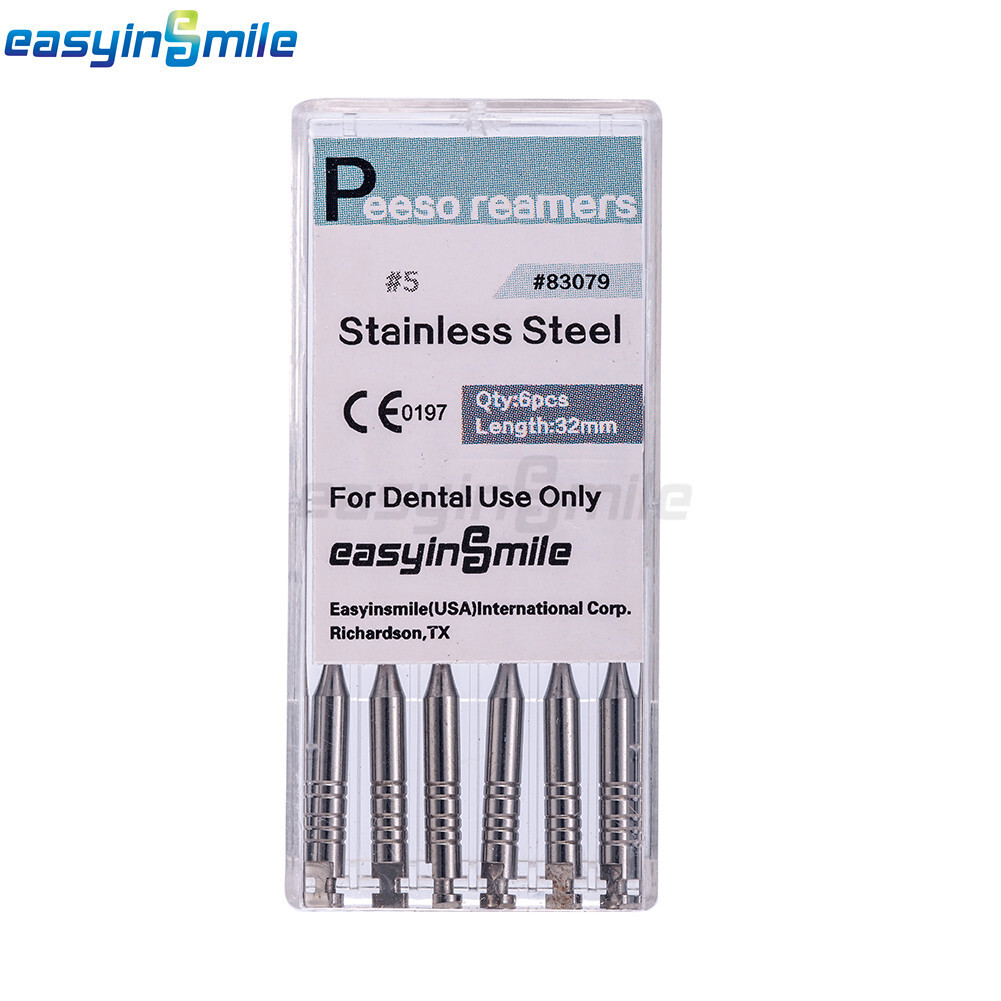 Dental Endodontic Peeso Reamers Gate Drill Stainless Steel Engine Use bur 6pc/pk