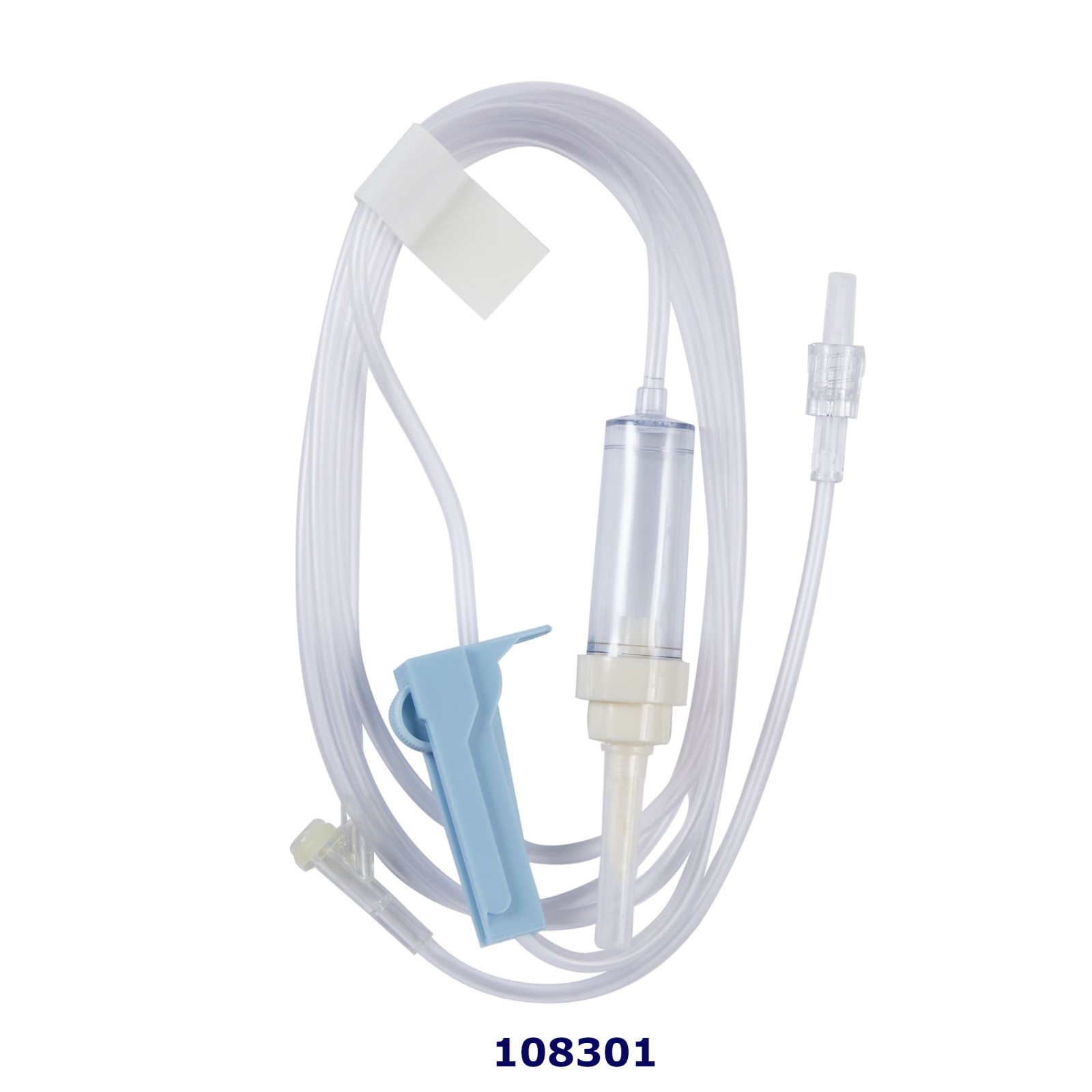 Primary IV Administration Set AMSafe Gravity 1 Port 10 Drops/mL 83″ 50/Case