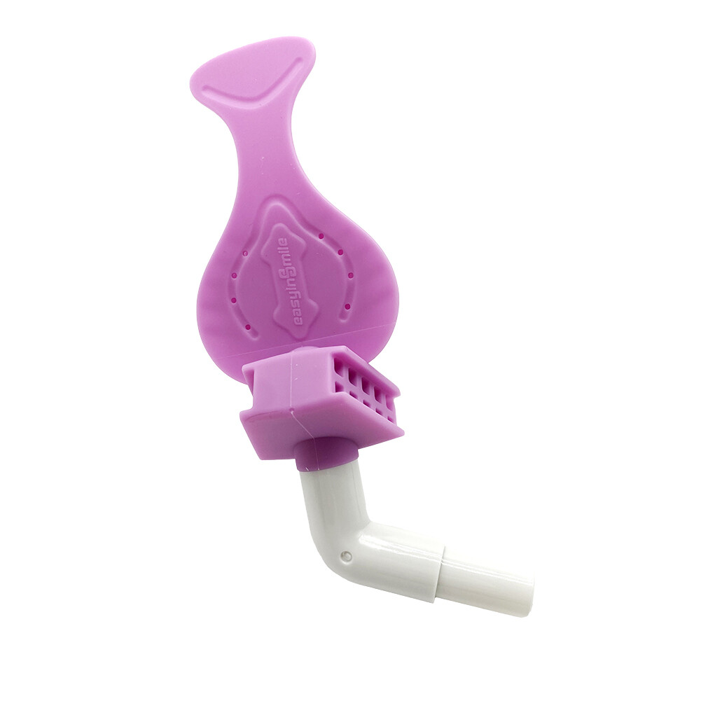Dental Bite Block with Saliva Ejector Suction Tube Silicone Mouth/Lip Opener 2Pc