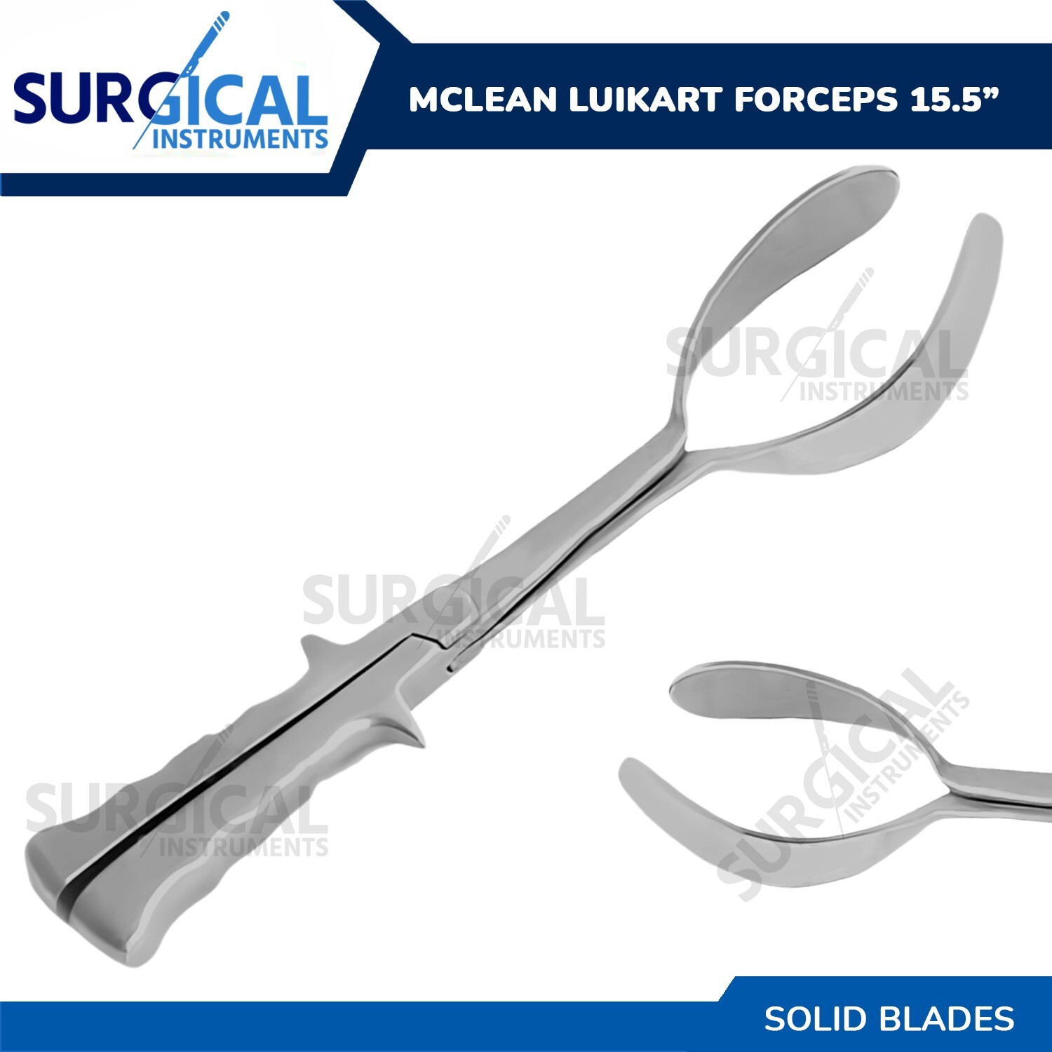 Mclean Luikart Obstetrical Forceps 15.5″ Solid Blades Stainless German Grade
