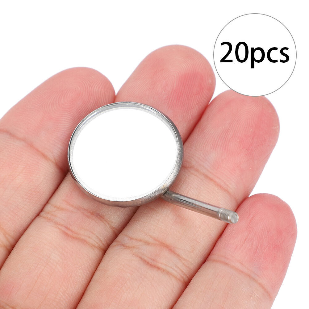 20/40PC Dental Orthodontic Stainless Steel Mouth Mirrors 5# Plain Size Mirror-