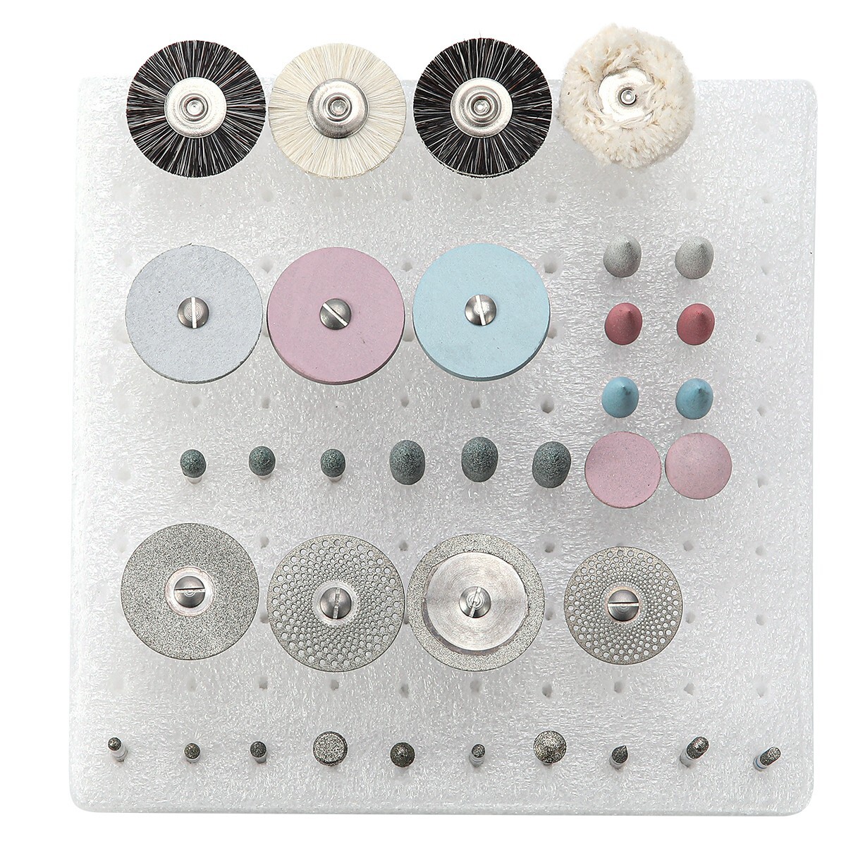 35Pcs Dental Lab Polishing Kit Burs wheel Disc For Ceramics Porcelain HP AZDENT
