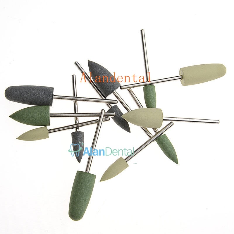 5 Set Dental Diamond Burs Polishing Kit Resin Base Hidden Denture Polishing