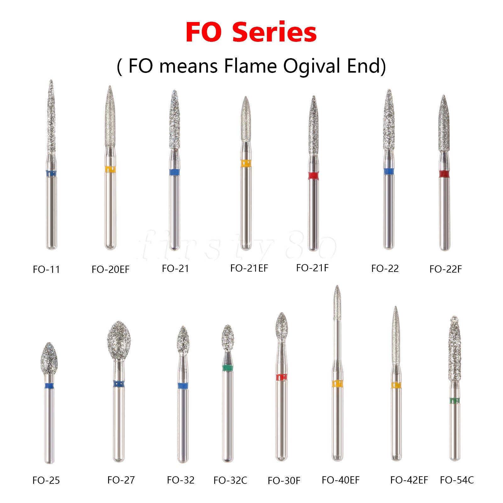 5Pcs/pack Dental Diamond Burs FG Needle Taper Fine Grit High Speed ns