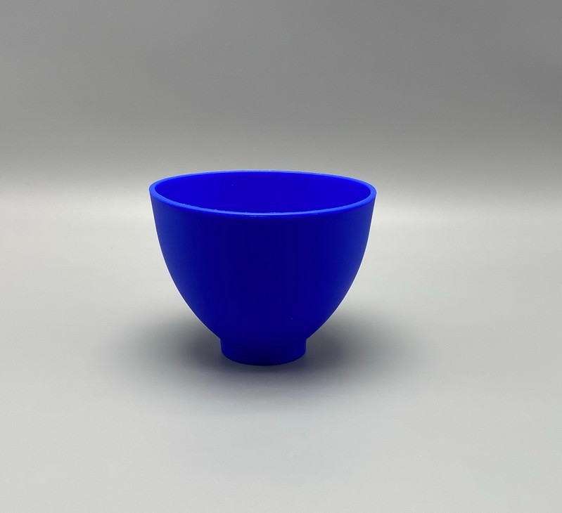 Dental Lab Mixing Bowl Flexible Silicone Rubber Extra Large Blue Bowls Hygienist