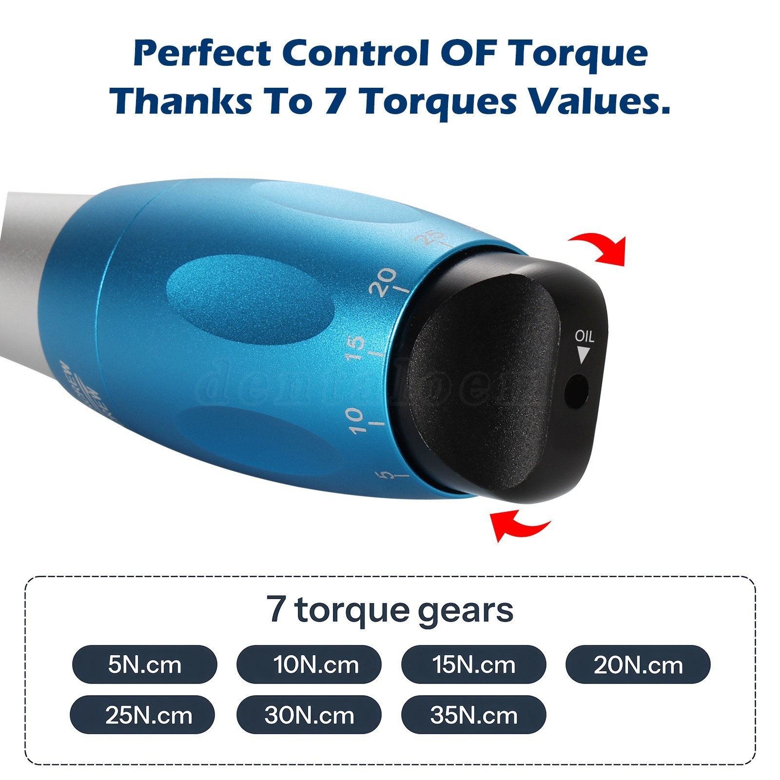 Dental Universal Implant Kit Torque Wrench Contra Angle & 16pcs Drivers Blue