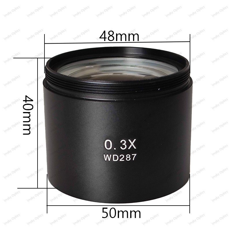 0.3X 0.5X 0.7X 0.75X 1X 1.5X 2.0X M48 Barlow Auxiliary Barlow Objective Lens