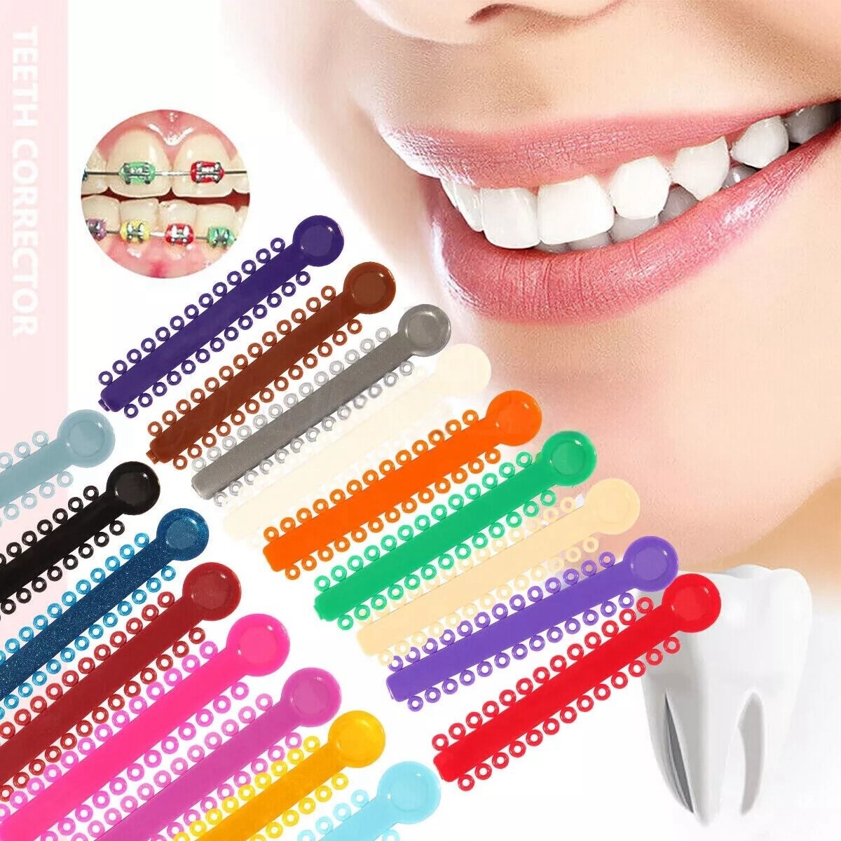 Dental Orthodontic Ligature Ties Ortho Elastic Power Tie 1040 Pcs