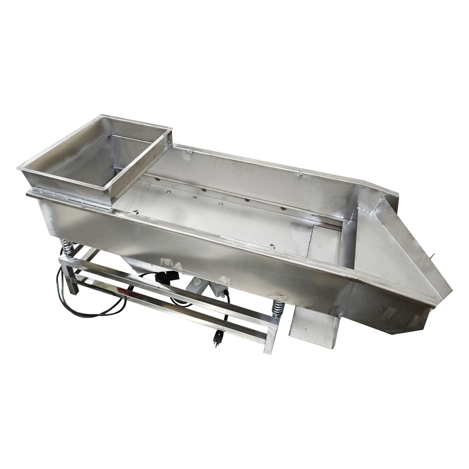Double Layers Linear Vibrating Screen Sifter 6mm&3mm Sieve Screen Shaker 110V