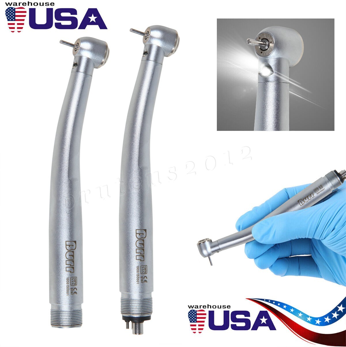 Dental Fiber Optic LED E-generator high speed handpiece 4HOLE/2HOLE NSK Style