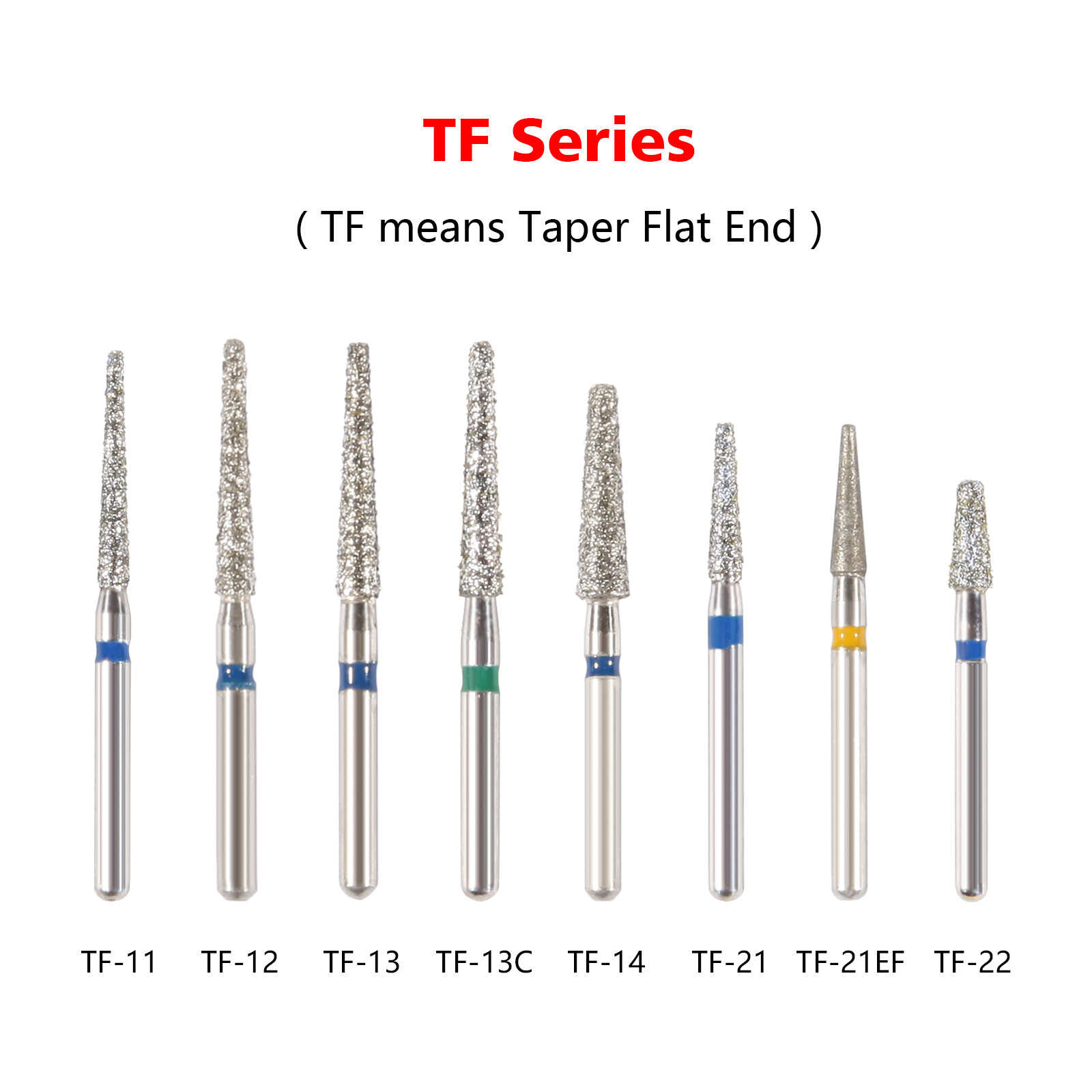 97Types Dental Diamond Burs FG 1.6mm for High Speed Handpiece 5Pcs/pack SA