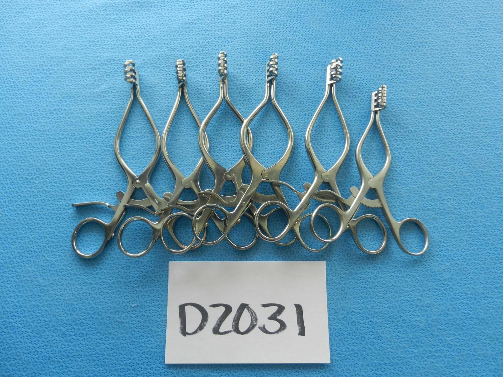 D2031 Grieshaber Pilling Surgical 3 X 4 Weitlaner Retractors Lot Of 6