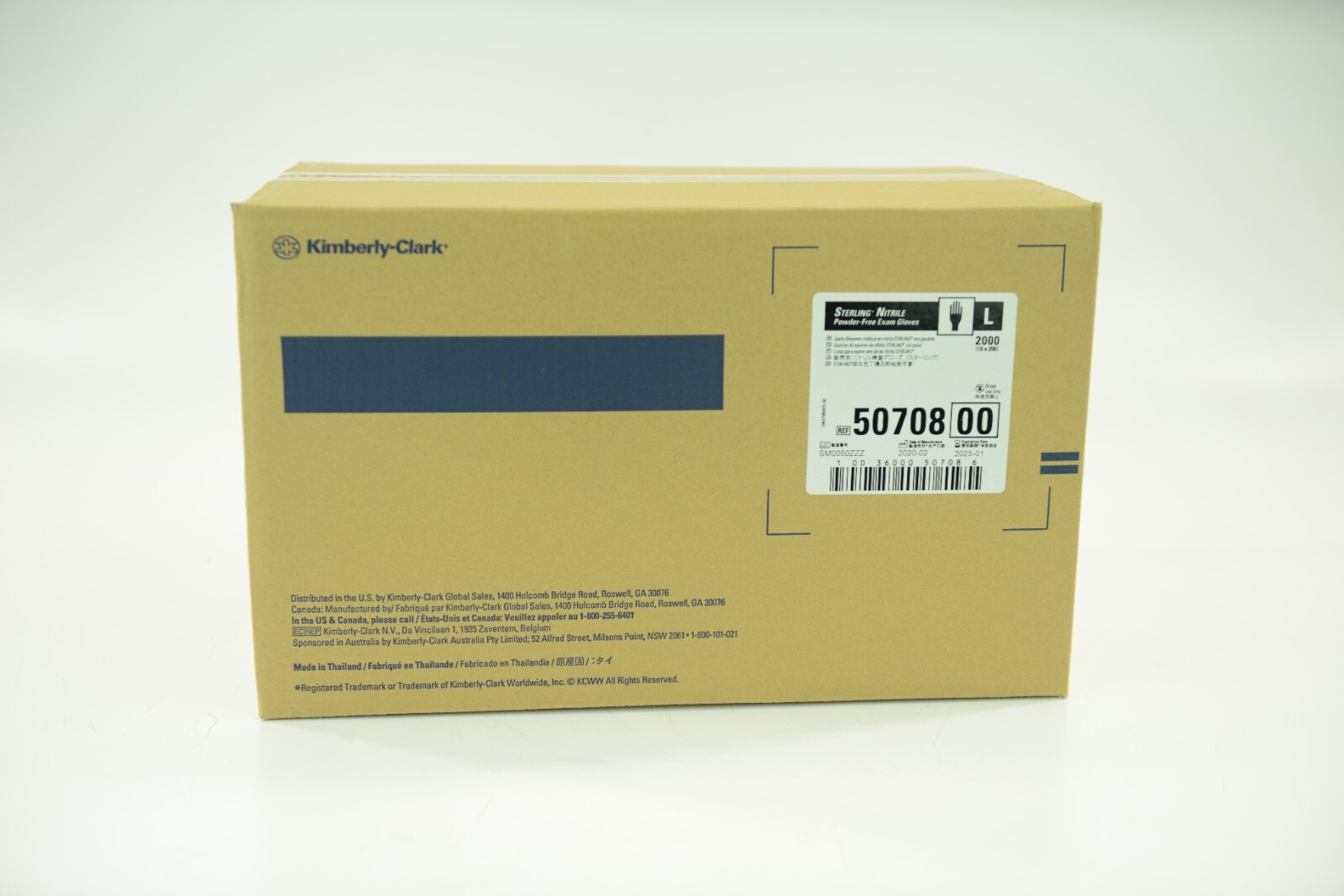 2000 Large Nitrile Exam Gloves – Kimberly-Clark KC300 Sterling – 1 Case – 50708