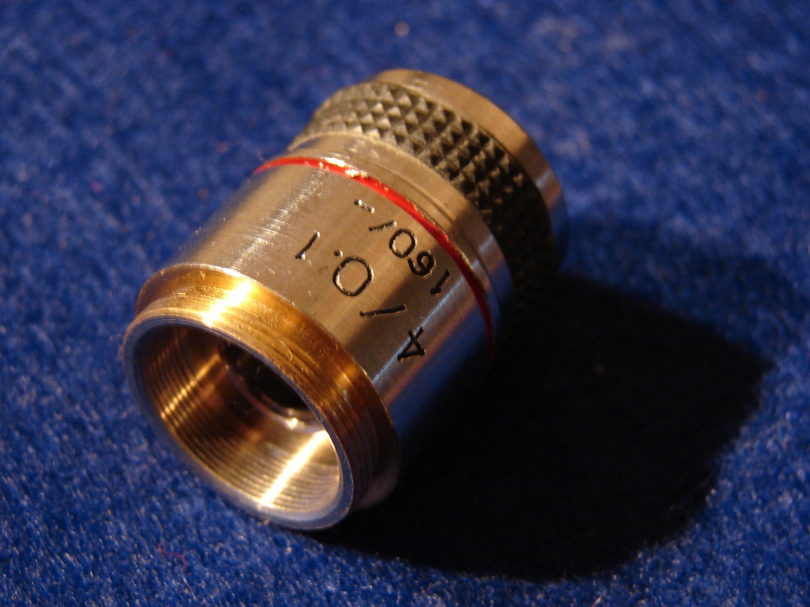 Microscope Objective in Excellent Condition, Unknown Manu, 4x 0.10 NA 160/-