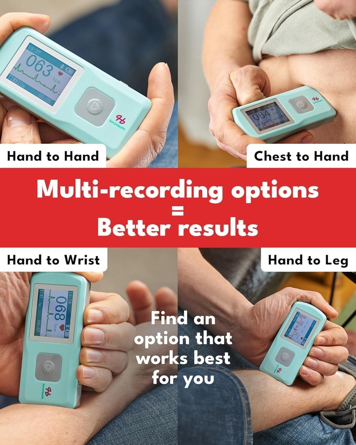 EKG Monitor: Capture Heart ECG Metrics On-The-Go | Standalone with Vibrant LCD