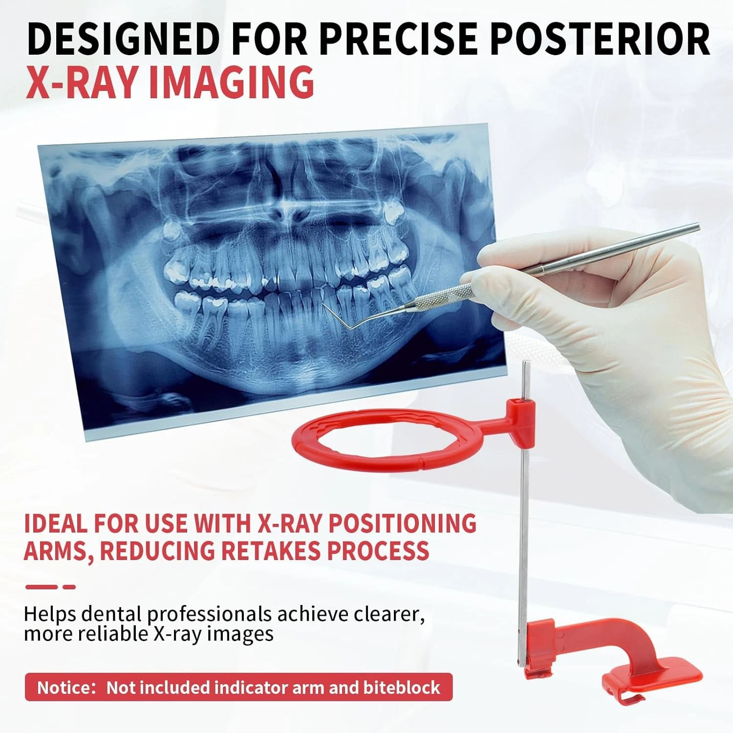 5Pcs Dental X-Ray Aiming Ring Kit for Bitewing Red Fully Autoclavable, US Stock