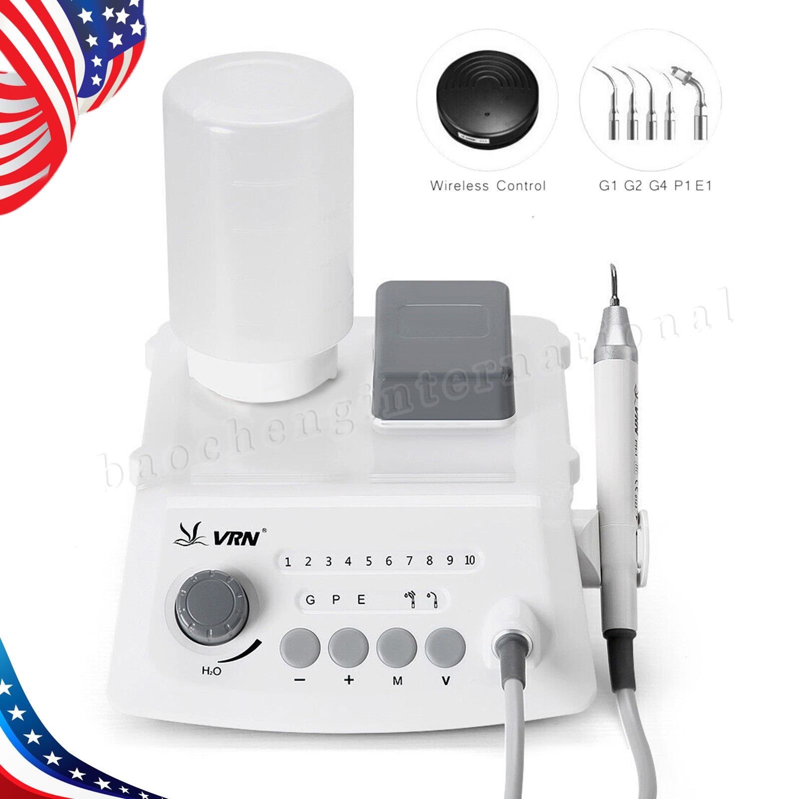 Veterinary Dental piezo Scaler With LED. Veterinary Ultrasound Scaler. 5 Tips