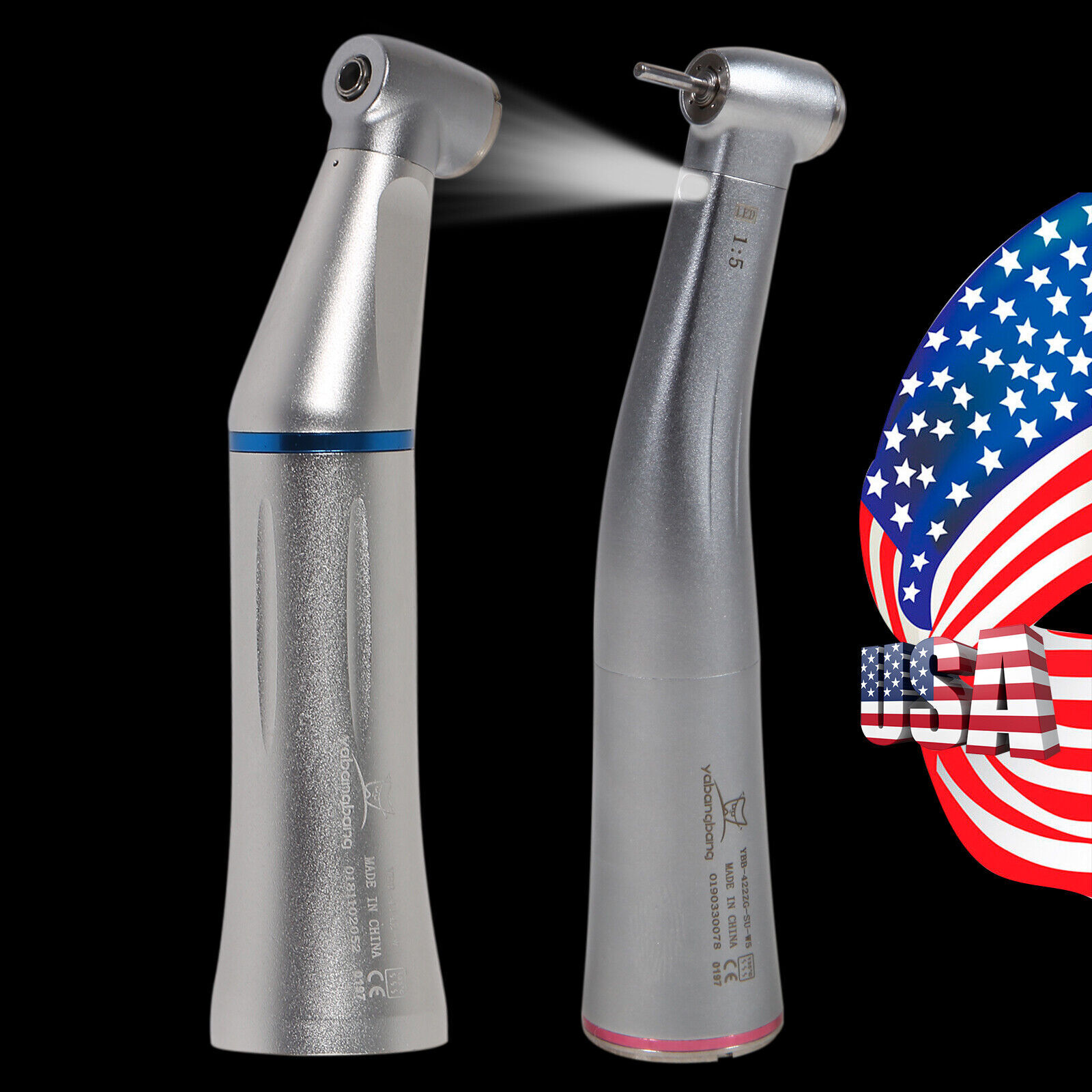 Dental Contra Angle 1:1 /1:5 Slow Speed Handpiece Inner water for NSK/KaVo motor