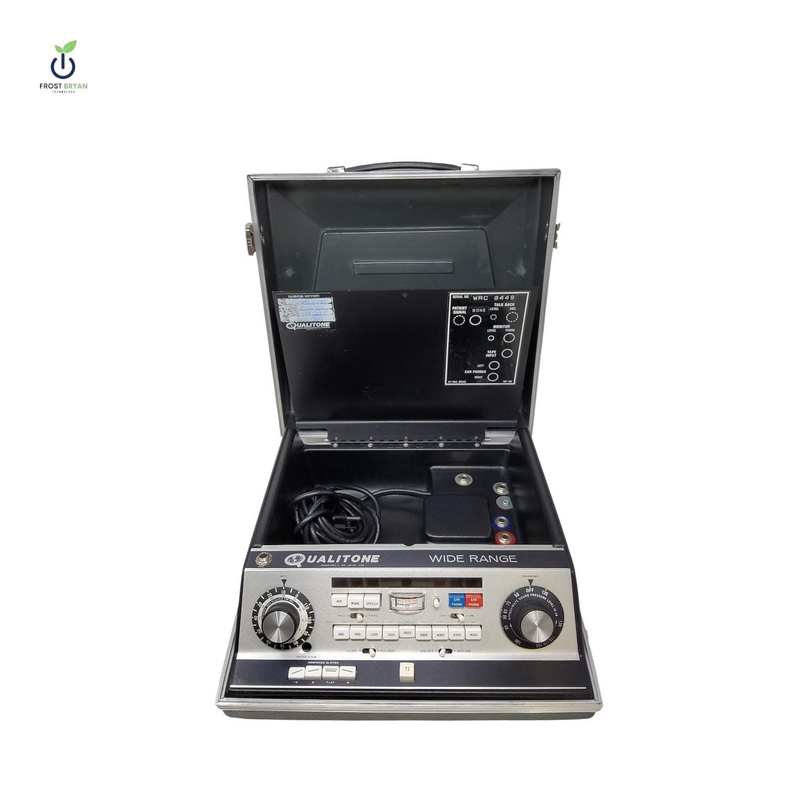 Qualitone Wide Range Audiometer Vintage Clinical Hearing Tester Grade C [READ]