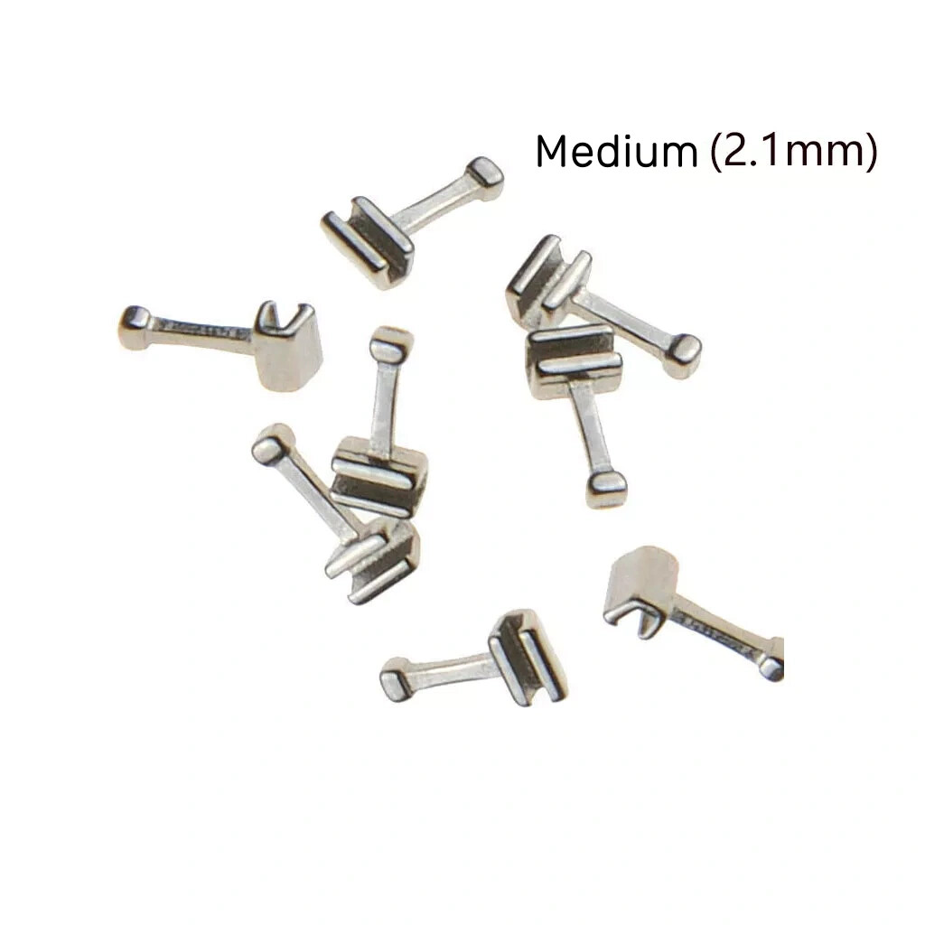 100Pcs Dental Orthodontic Stainless Steel Crimpable Hook Long/Medium/Short Type