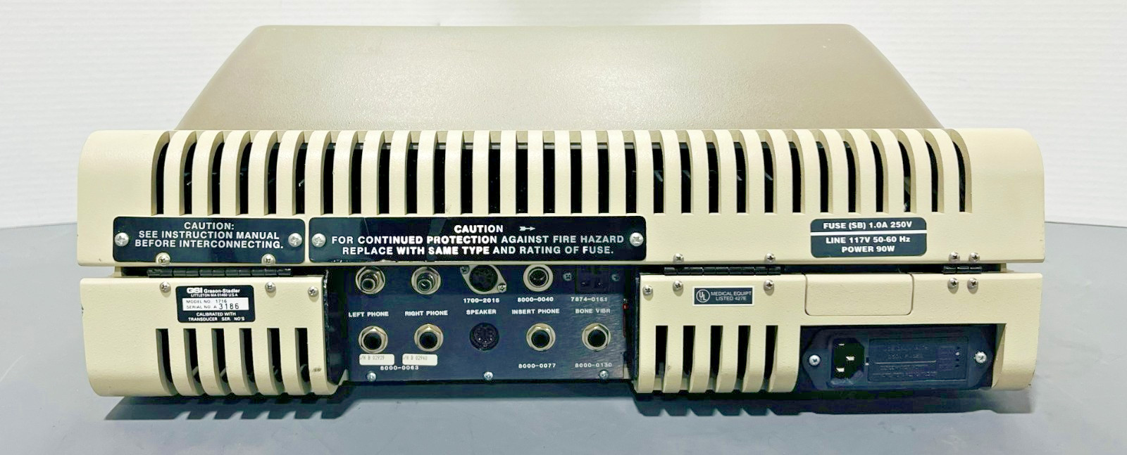 Garson-Stadler GSI 16 Model 1716 2 Channel Audiometer 117V Tested